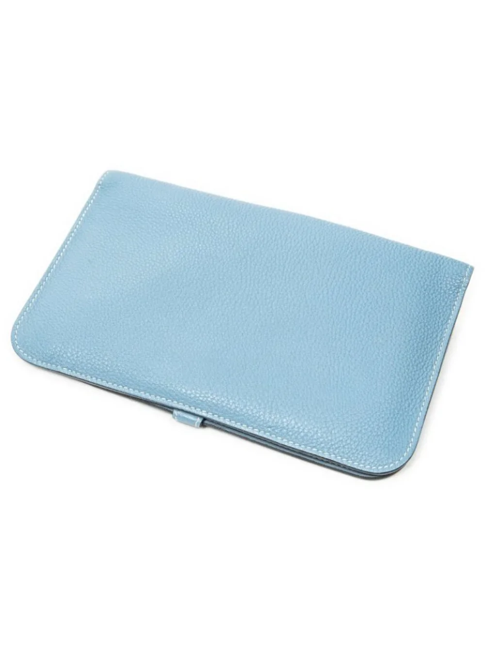 Hermes Dogon Duo Wallet Blue Nstogo Leather